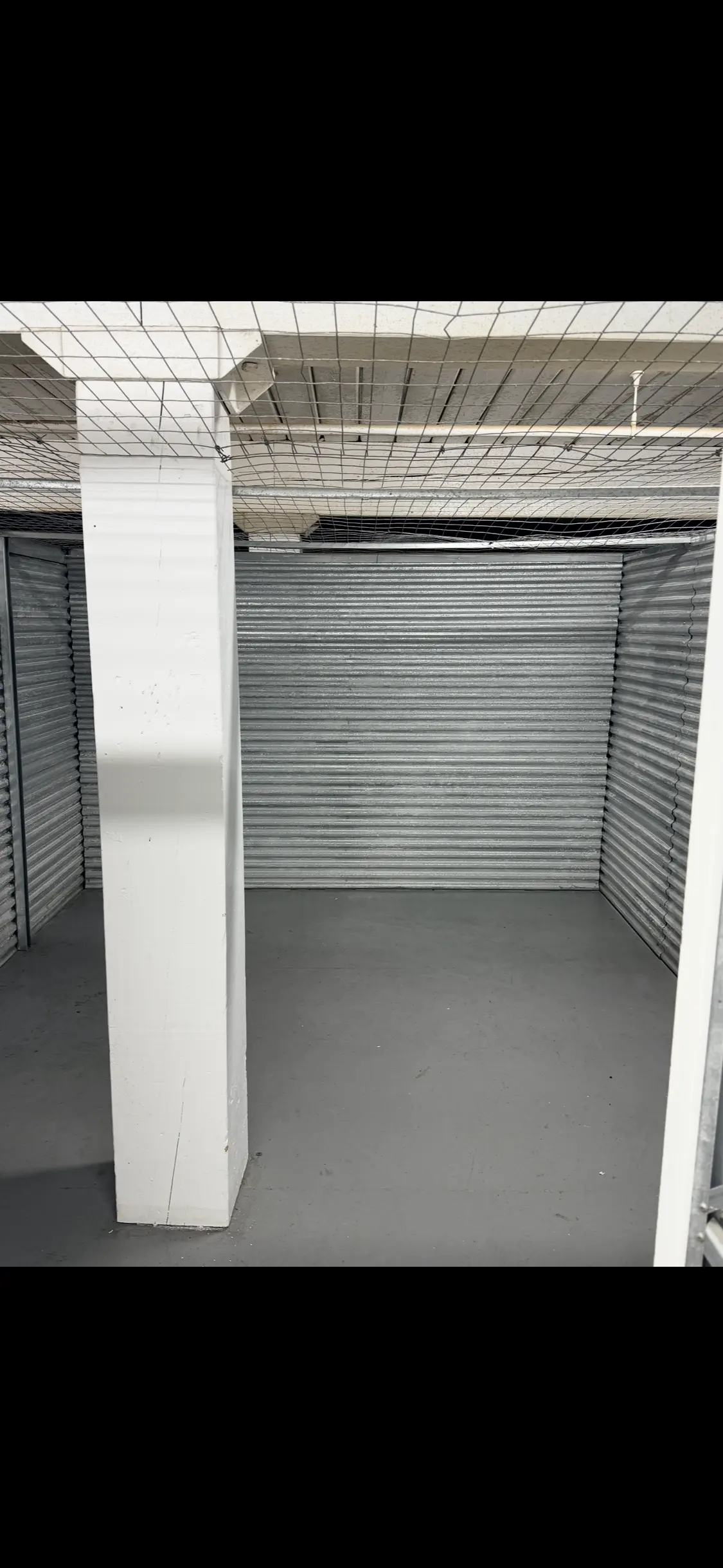 Empty storage unit after cleanout