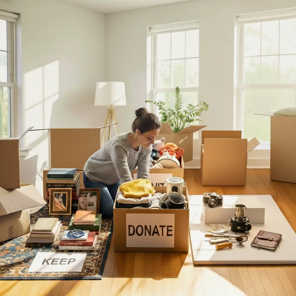 Sorting items for keep, donate, and sell